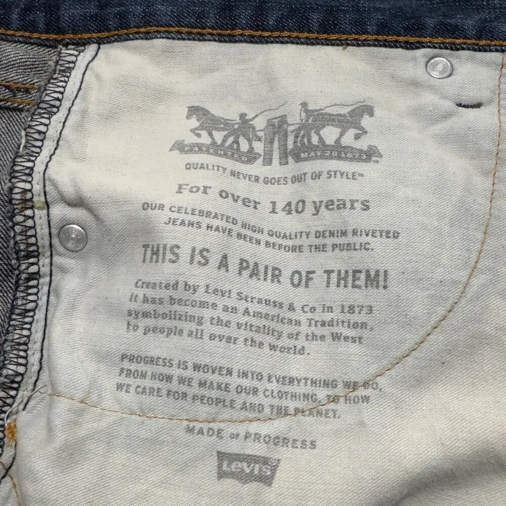 Levi’s 559 Relaxed Straight Jeans 46x30 (28) Big Tall Mid Wash Cotton Workwear